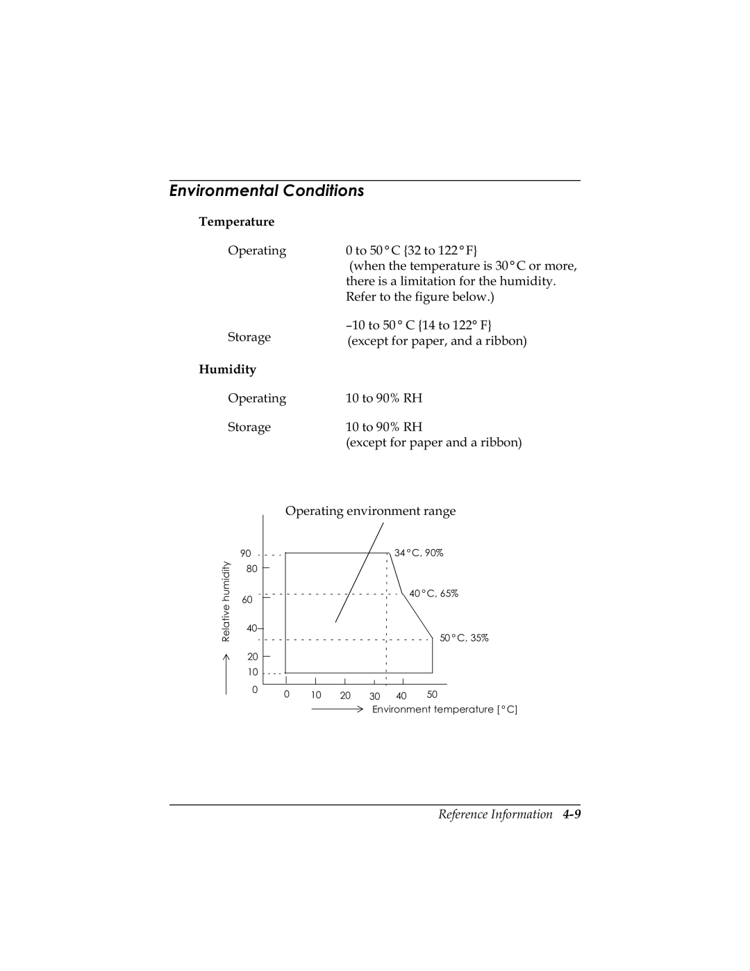 Epson U325PD, U325D user manual Qylurqphqwdo&Rqglwlrqv, 7HPSHUDWXUH 2SHUDWLQJ 6WRUDJH +XPLGLW, Hfhswirusdshudqgduleerq 