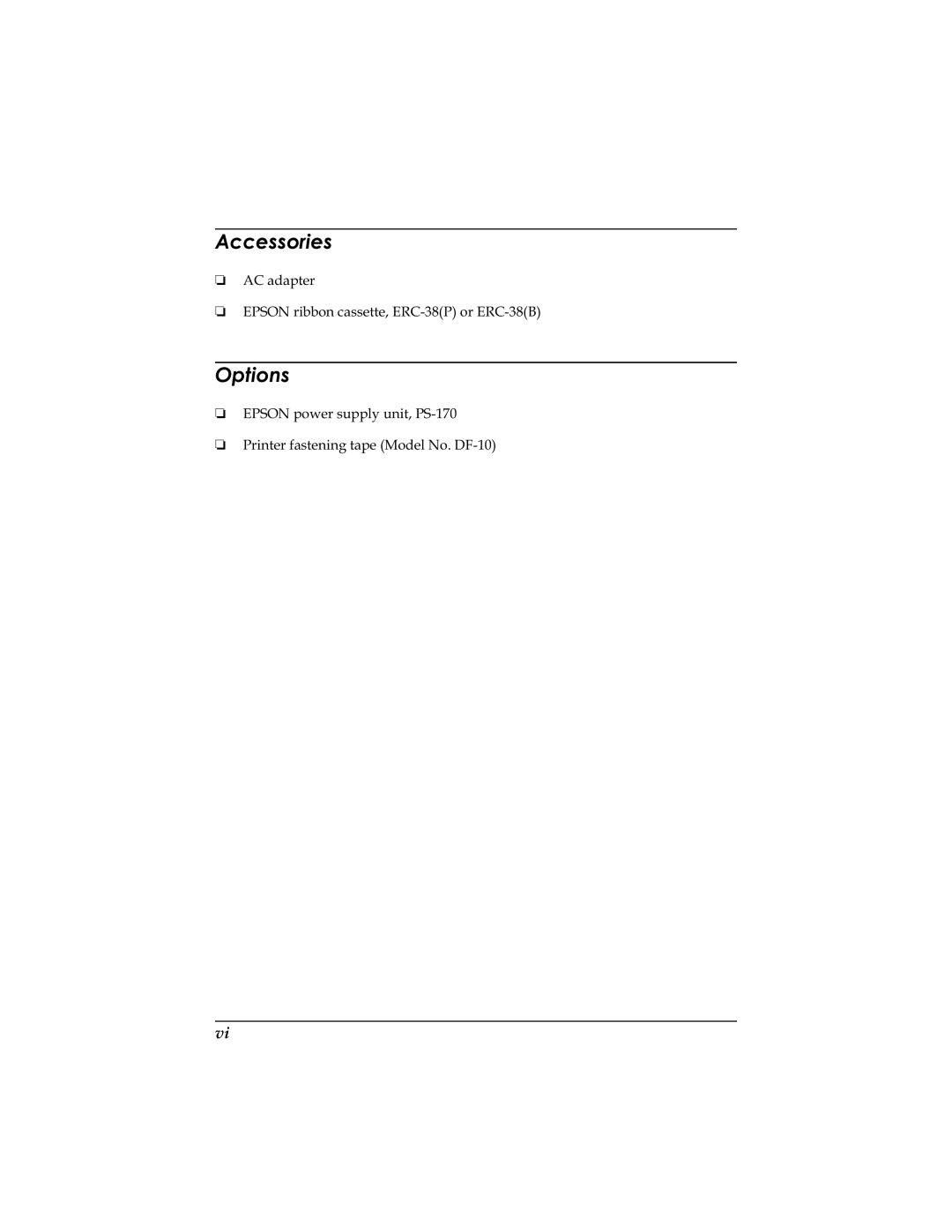 Epson U325D, U325PD user manual $Ffhvvrulhv, 2SWLRQV 