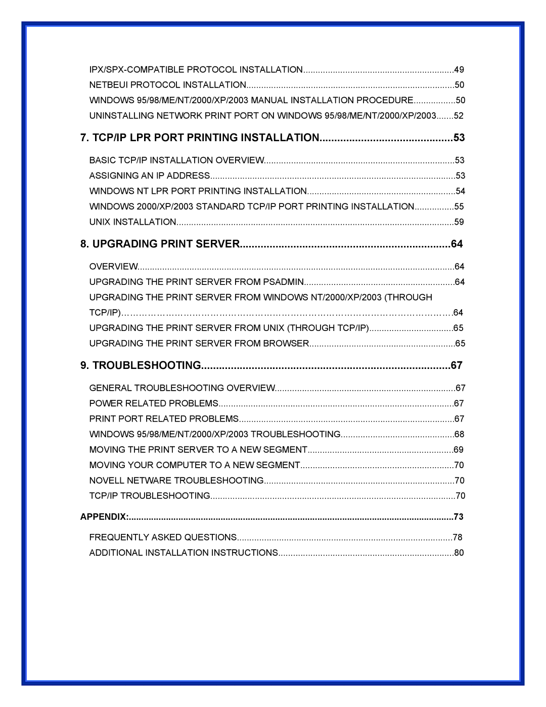 Epson (USB 2.0) user manual TCP/IP LPR Port Printing Installation 