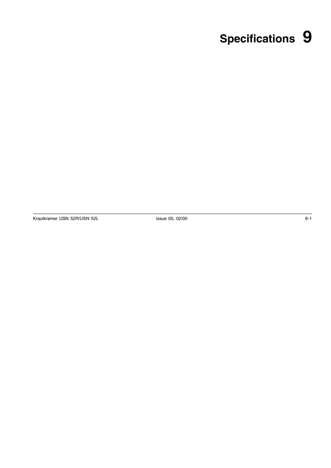 Epson USN 52L, USN 52R manual Specifications 