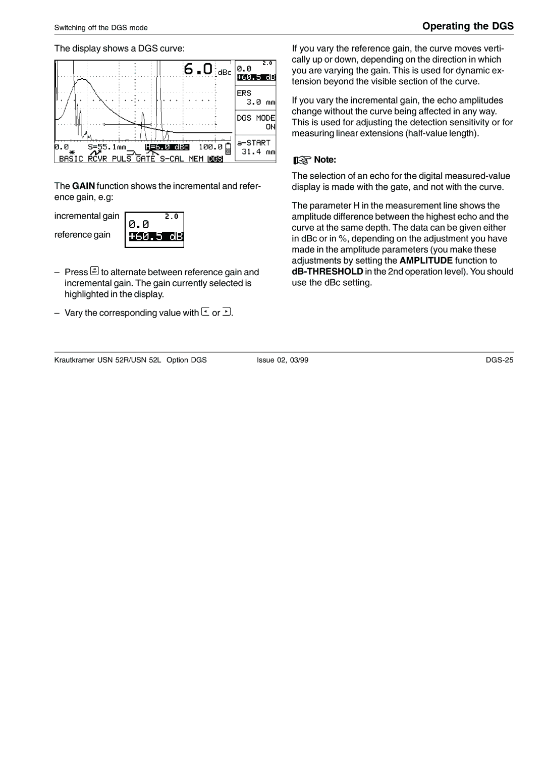 Epson USN 52L, USN 52R manual Switching off the DGS mode 