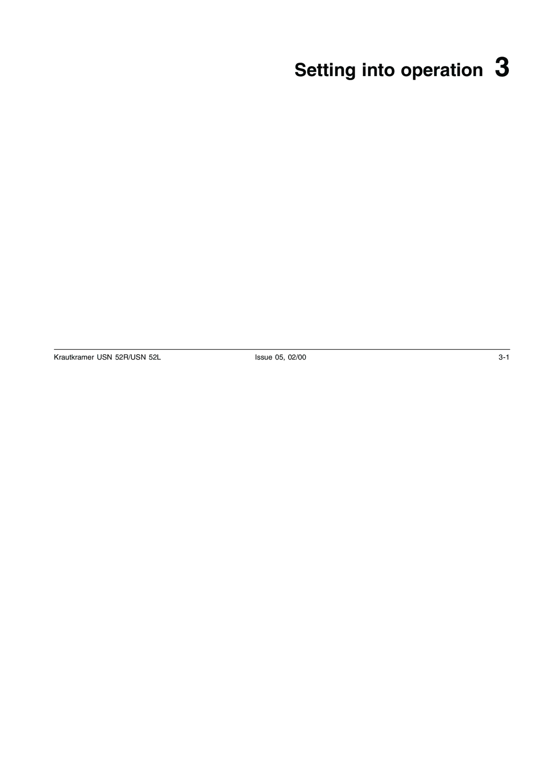 Epson USN 52L, USN 52R manual Setting into operation 