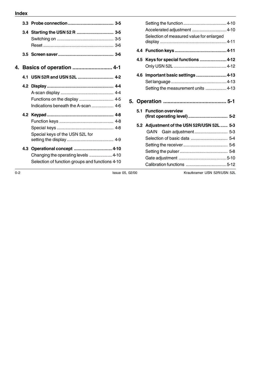 Epson USN 52R, USN 52L manual Basics of operation, Function overview 