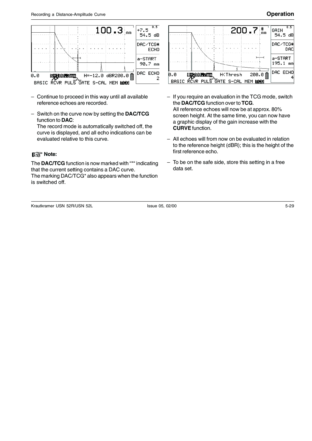 Epson USN 52L, USN 52R manual Operation 