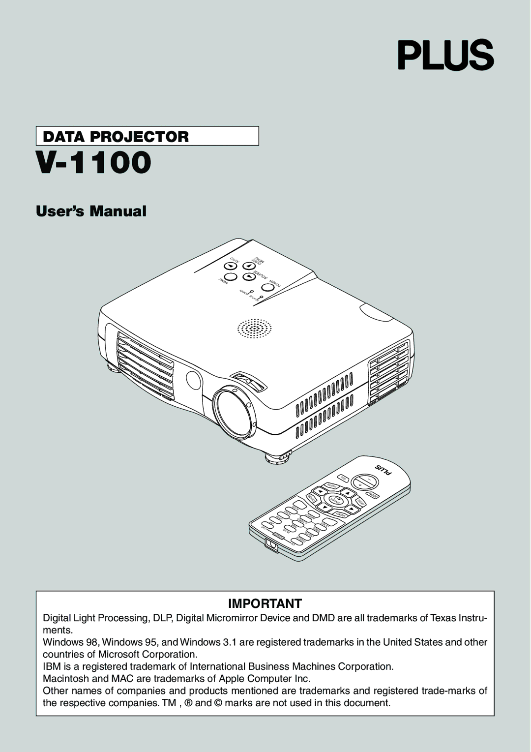 Epson V-1100 user manual 