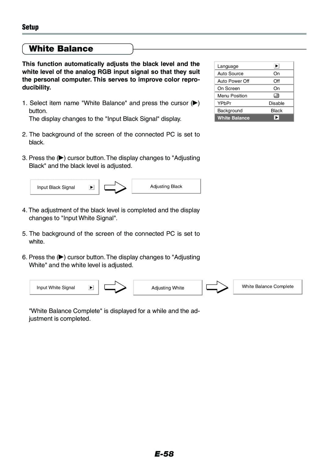 Epson V-1100 user manual White Balance 