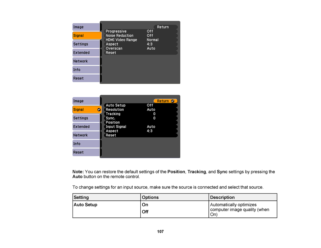 Epson V11H469020 manual 107 