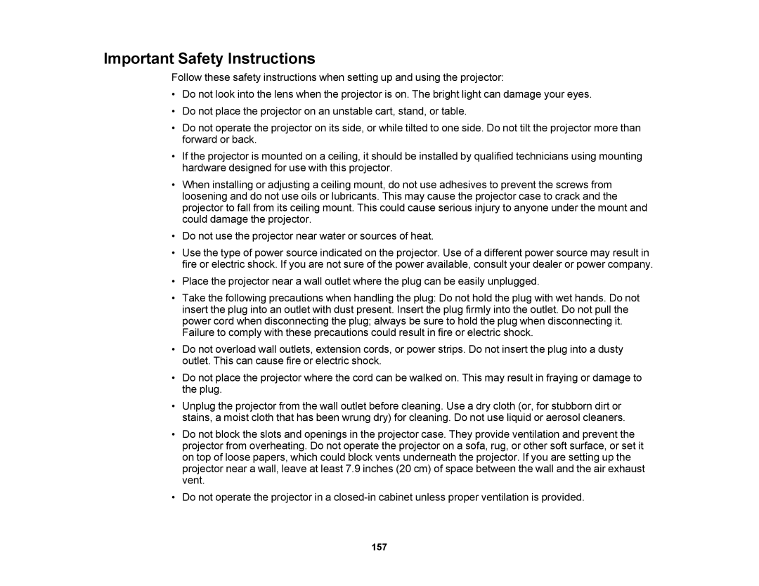 Epson V11H469020 manual Important Safety Instructions 