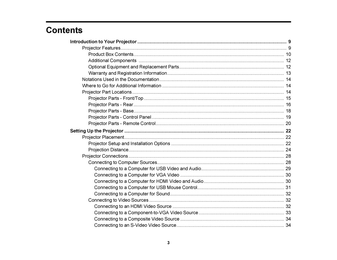 Epson V11H469020 manual Contents 