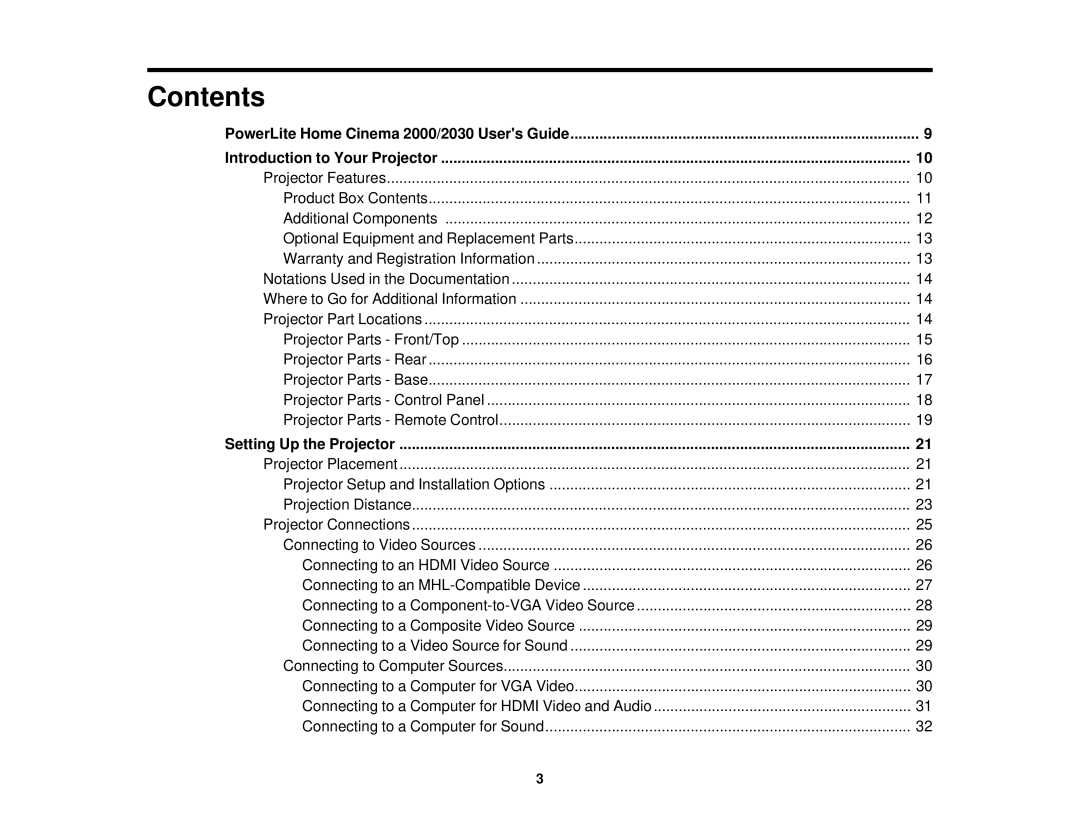 Epson V11H561020 manual Contents 