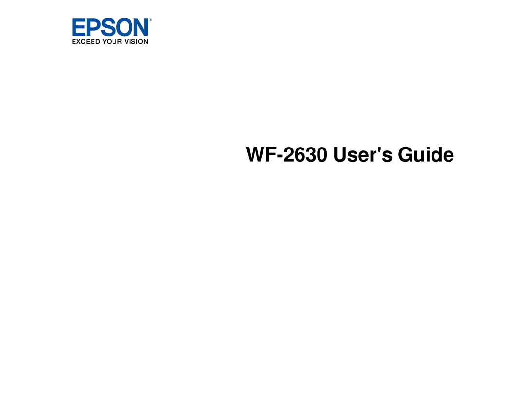 Epson manual WF-2630 Users Guide 