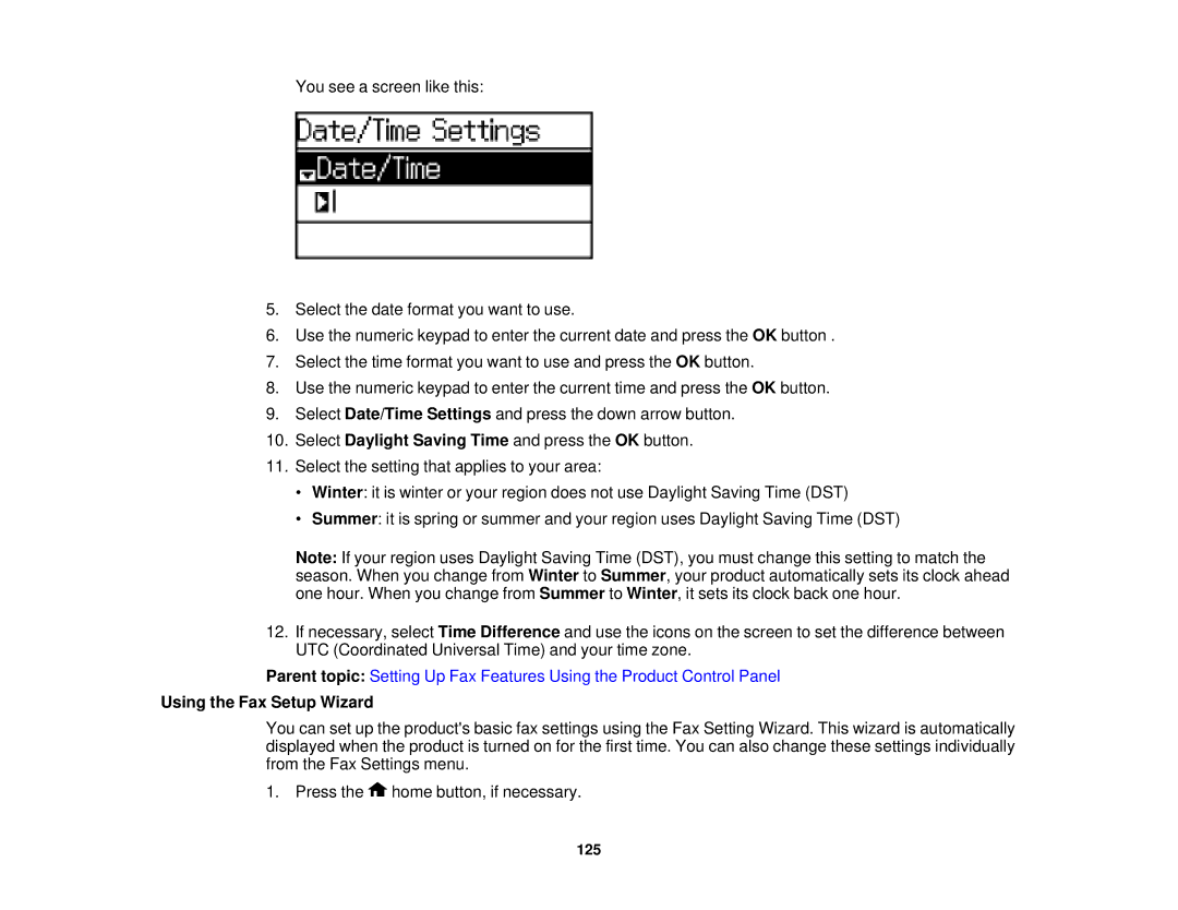 Epson WF-2630 manual Using the Fax Setup Wizard 