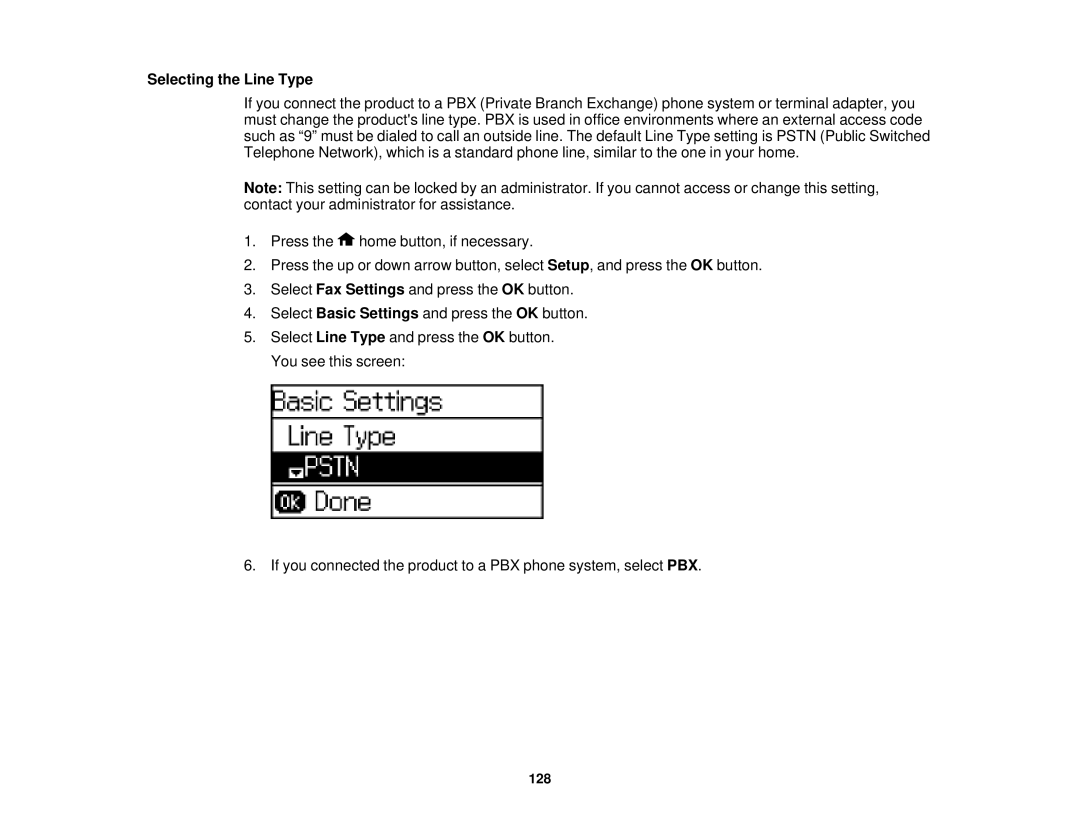 Epson WF-2630 manual Selecting the Line Type 