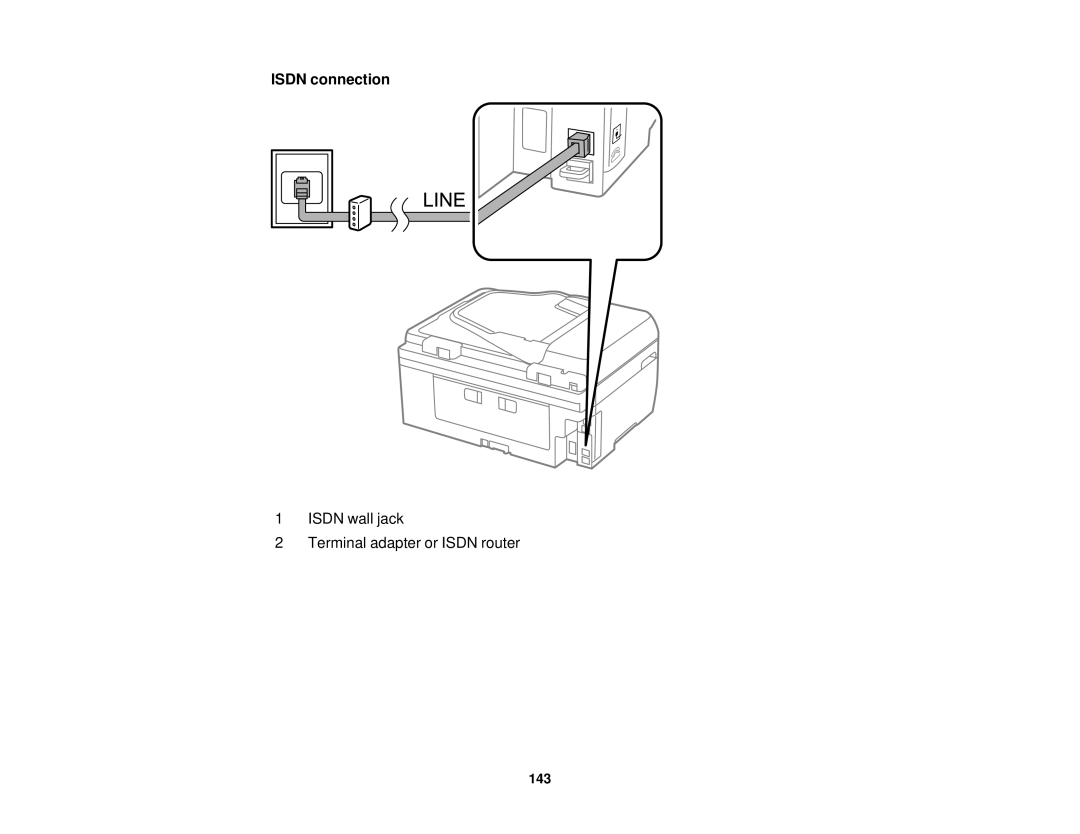 Epson WF-2650 manual Isdn connection 