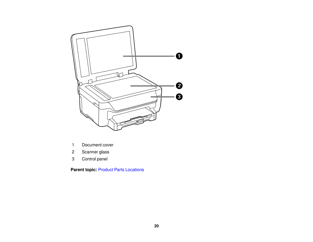 Epson WF-2650 manual Parent topic Product Parts Locations 