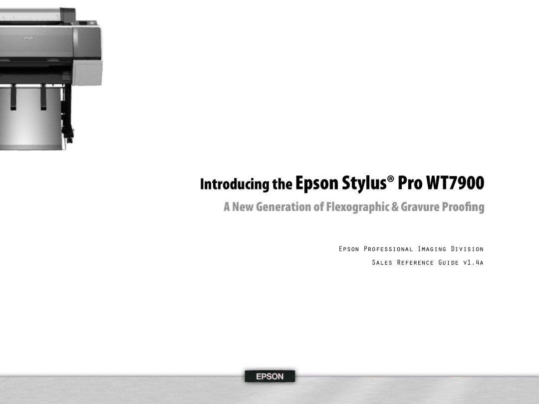 Epson manual Introducing the Epson Stylus Pro WT7900 