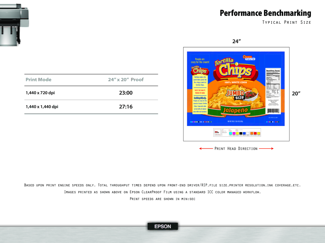 Epson WT7900 manual Performance Benchmarking 