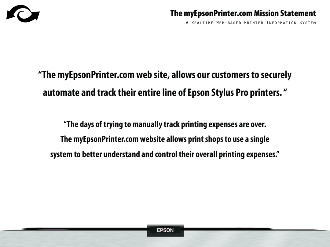 Epson WT7900 manual Realtime Web-based Printer Information System 