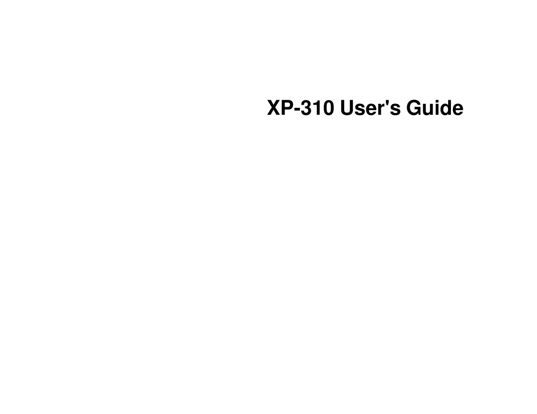 Epson manual XP-310 Users Guide 