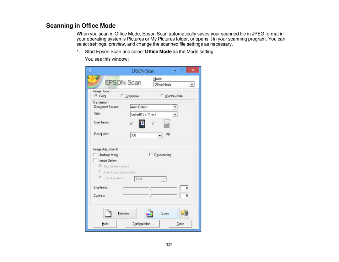 Epson XP-520 manual Scanning in Office Mode 