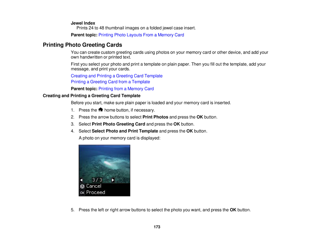 Epson XP-520 manual Printing Photo Greeting Cards, Jewel Index, Creating and Printing a Greeting Card Template 