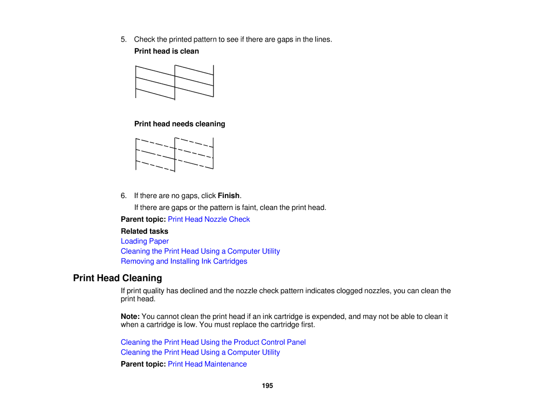 Epson XP-520 manual Print Head Cleaning 