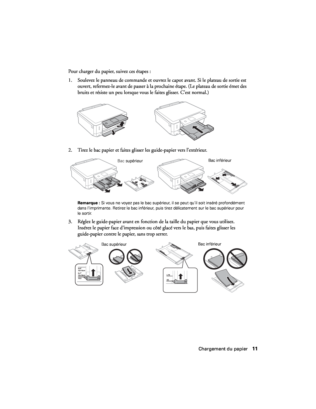 Epson XP-620 manual Pour charger du papier, suivez ces étapes 