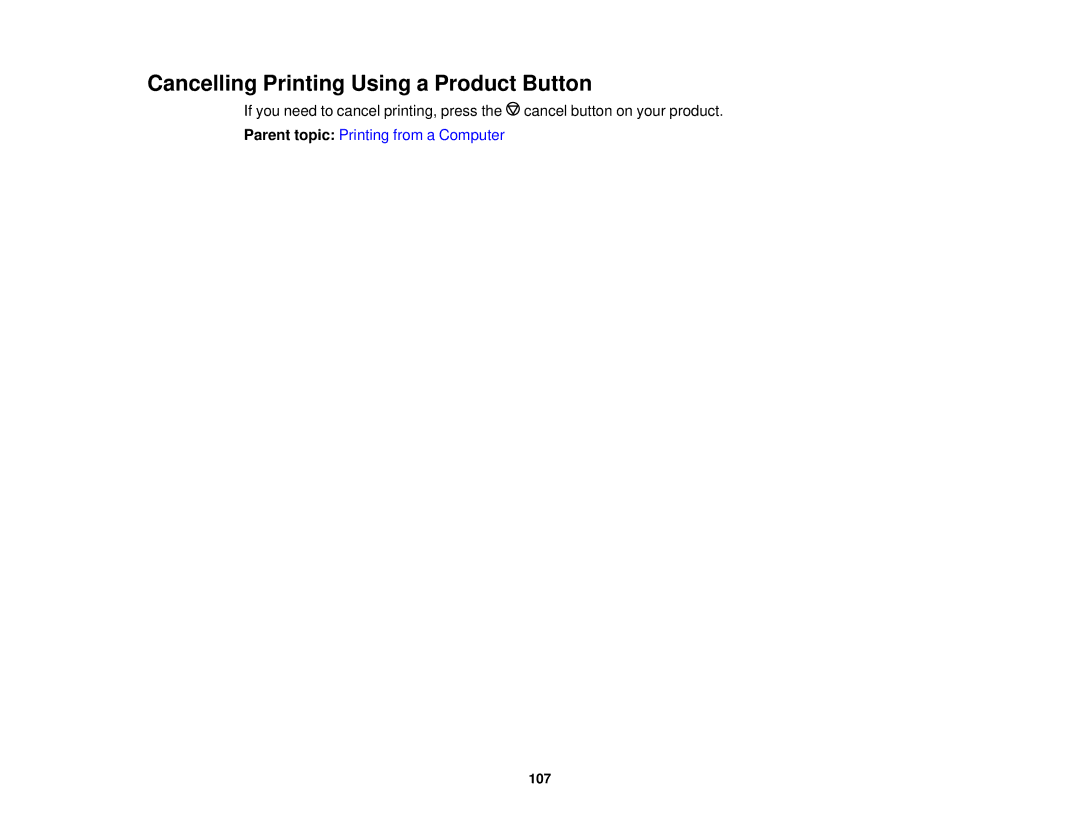 Epson XP-620 manual Cancelling Printing Using a Product Button 