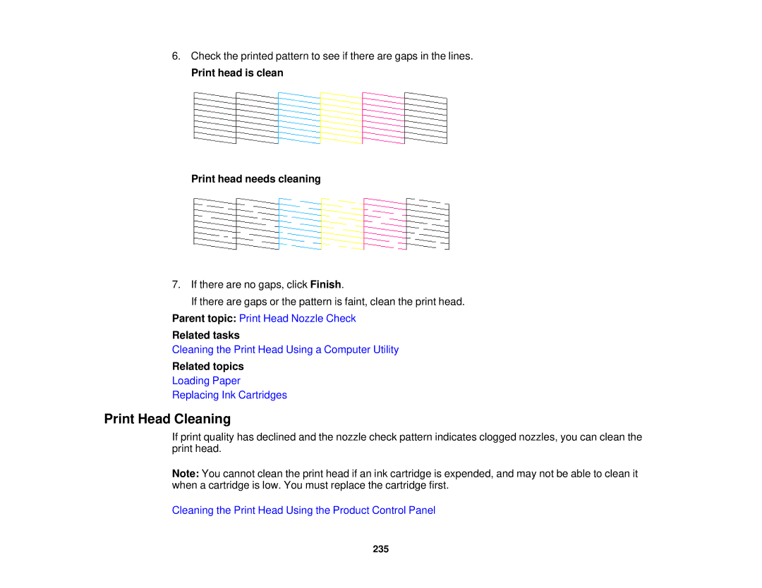 Epson XP-620 manual Print Head Cleaning 