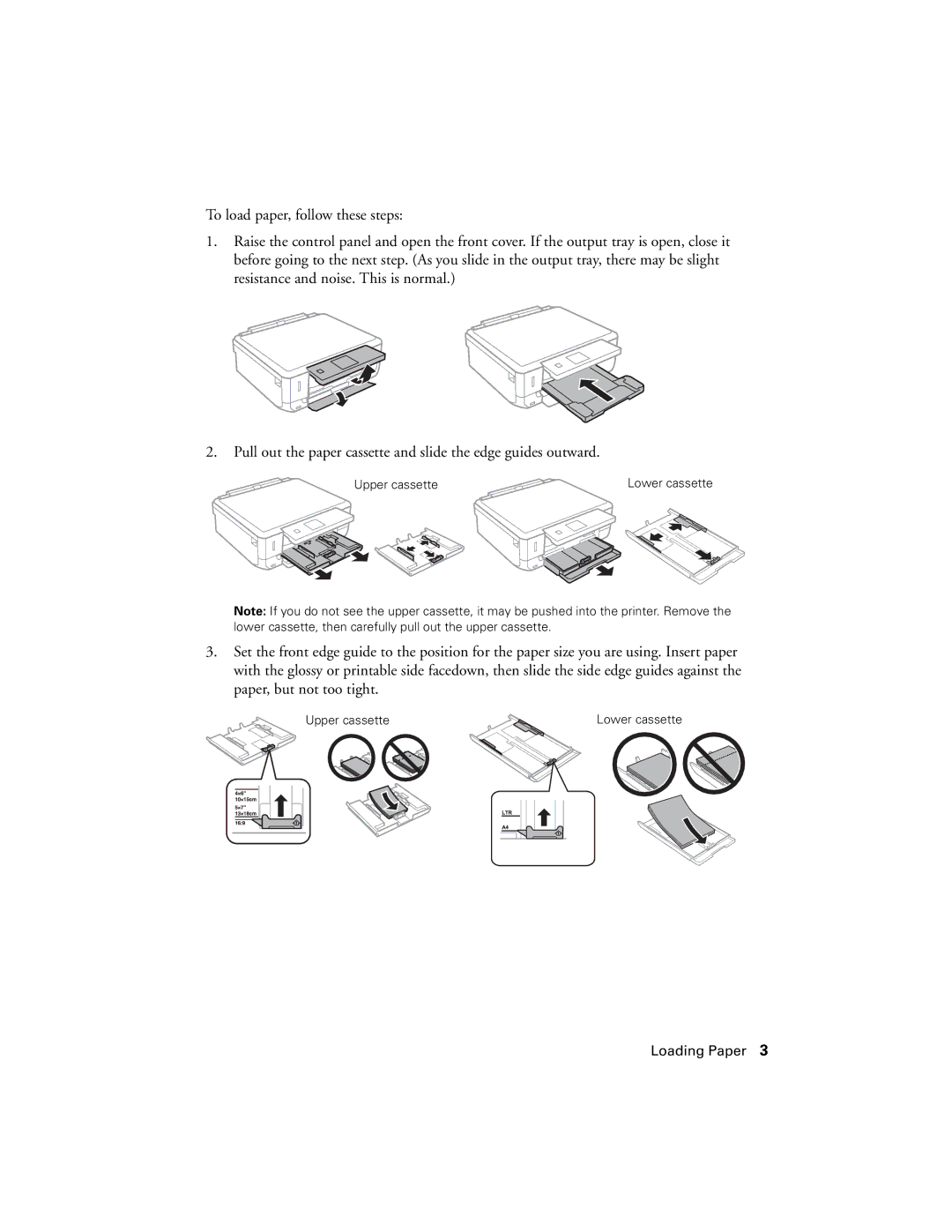 Epson XP-620 manual Loading Paper 