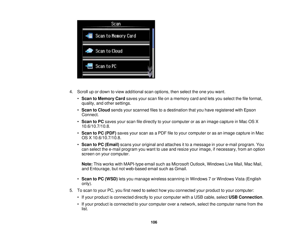 Epson XP-850 manual 106 