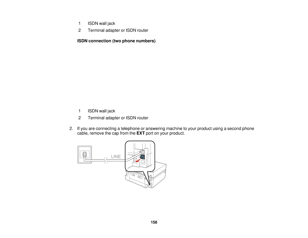 Epson XP-850 manual Isdn connection two phone numbers 