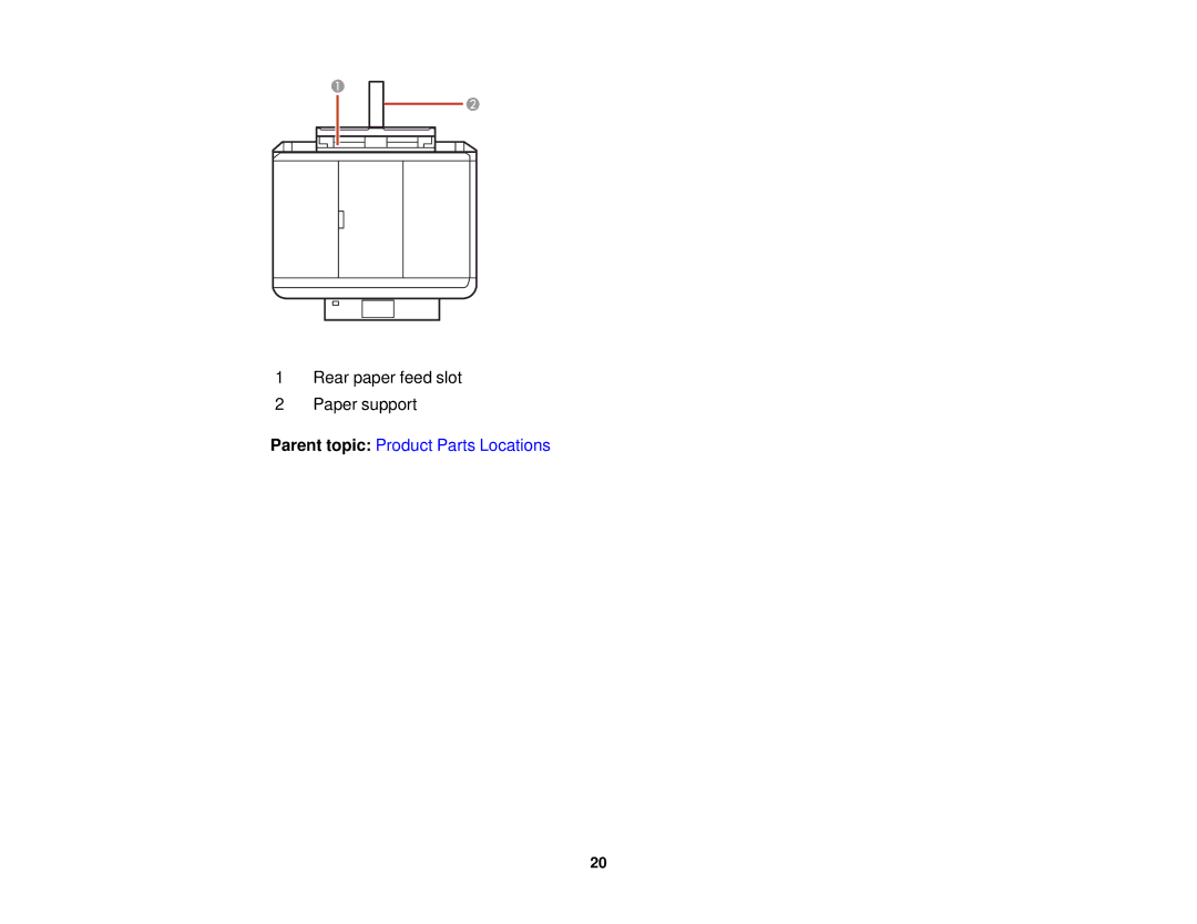 Epson XP-850 manual Parent topic Product Parts Locations 