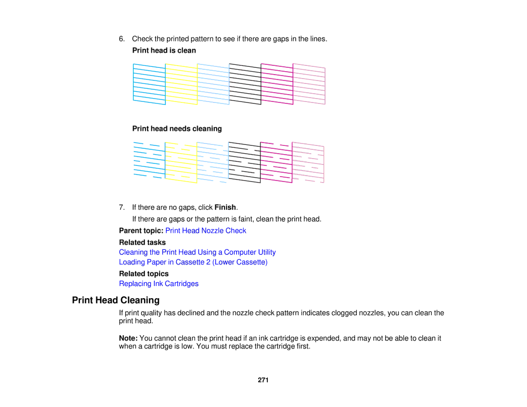 Epson XP-850 manual Print Head Cleaning 