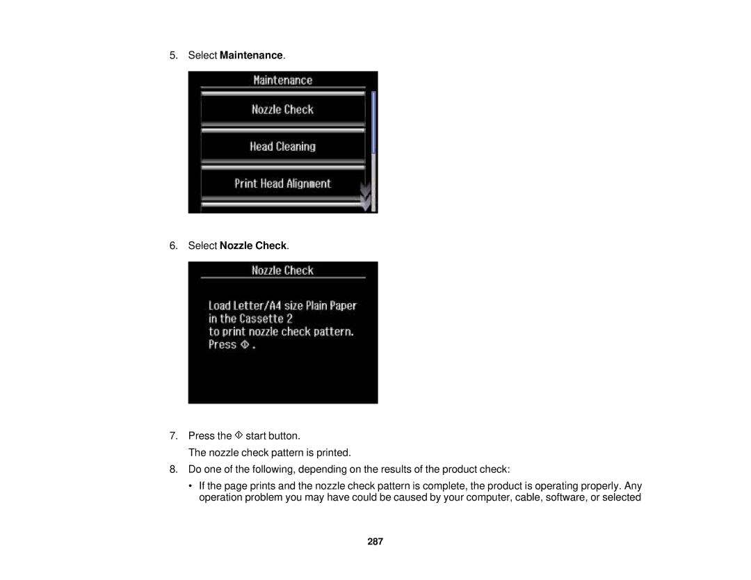 Epson XP-850 manual 287 