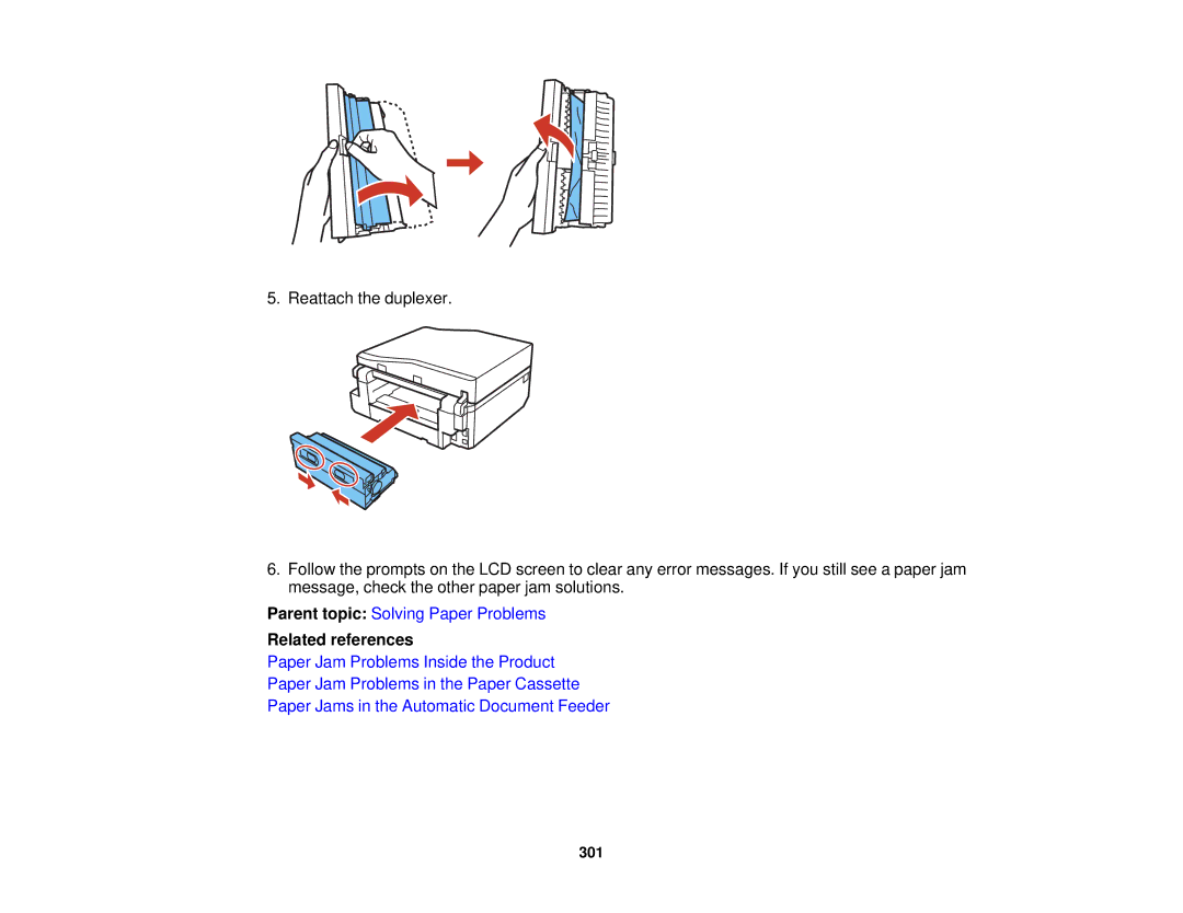 Epson XP-850 manual 301 