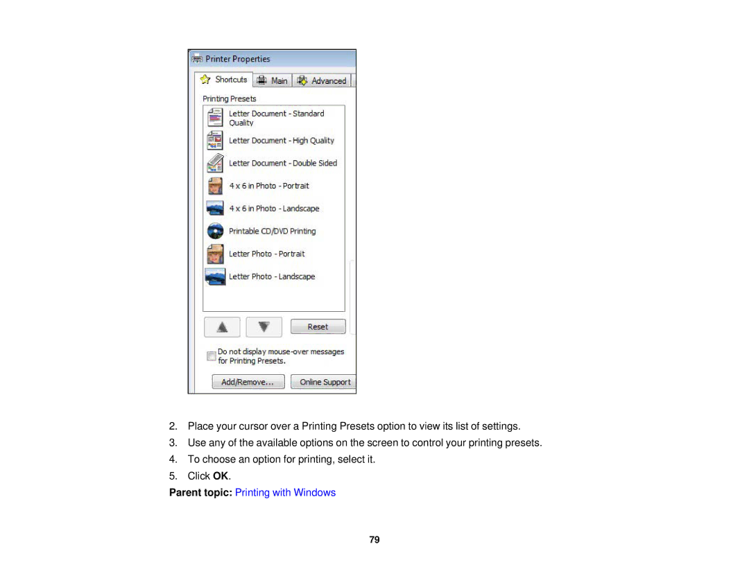 Epson XP-850 manual Parent topic Printing with Windows 