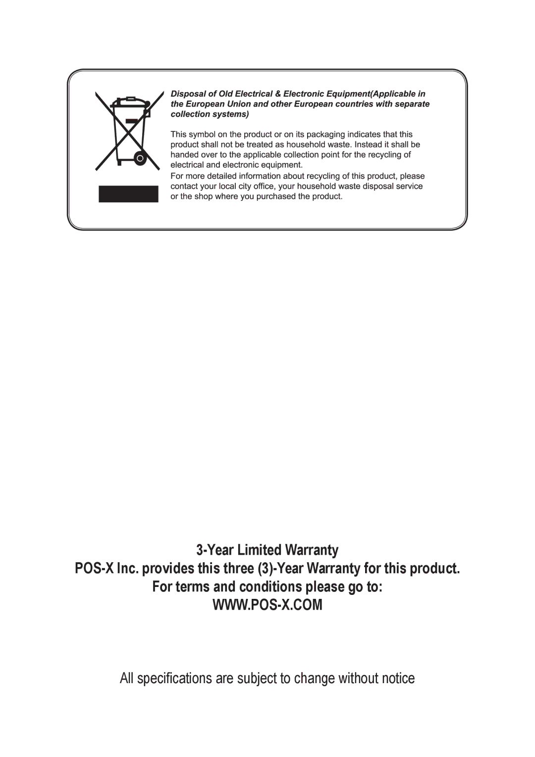 Epson XR510 manual All speciﬁcations are subject to change without notice 