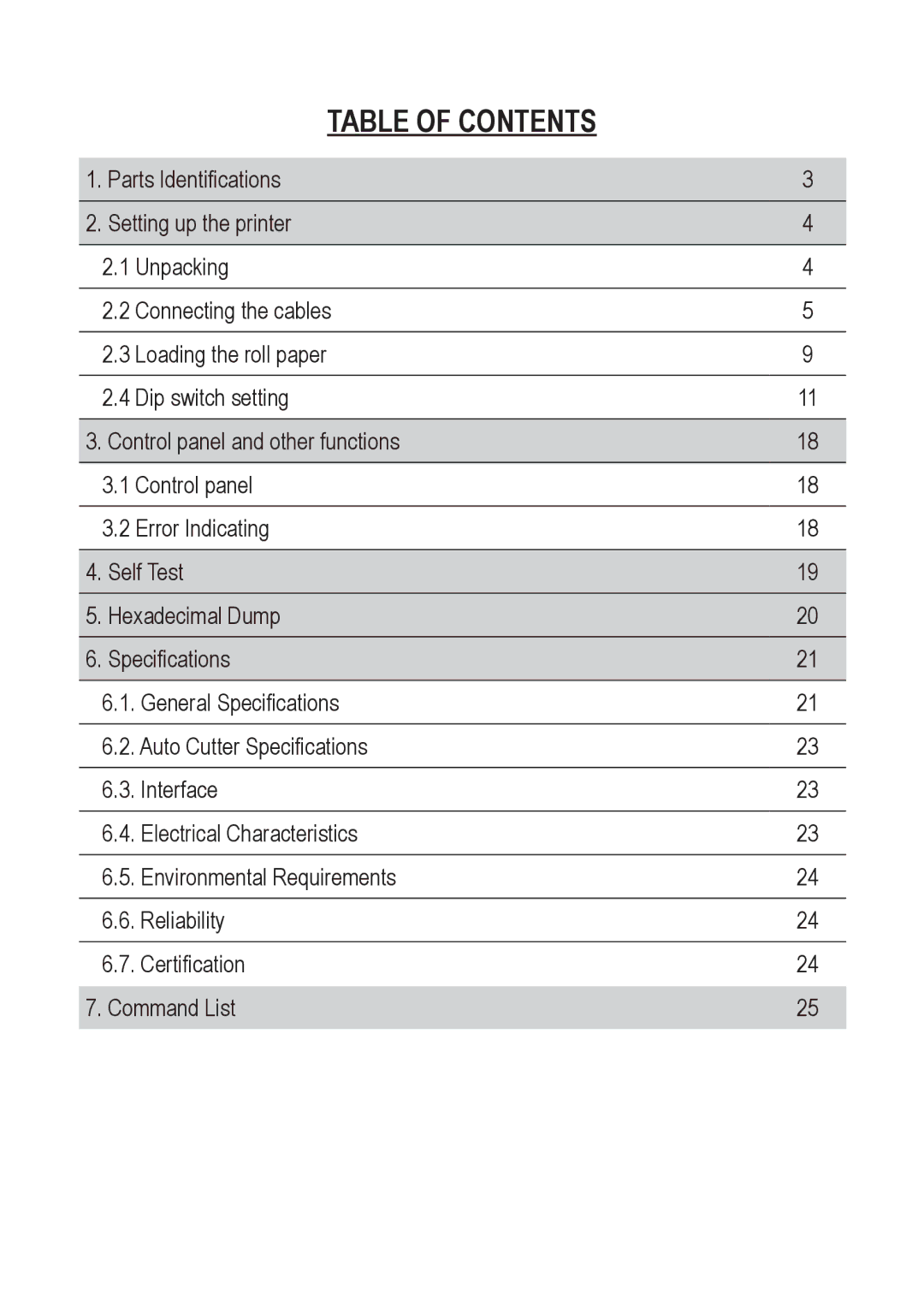 Epson XR510 manual Table of Contents 