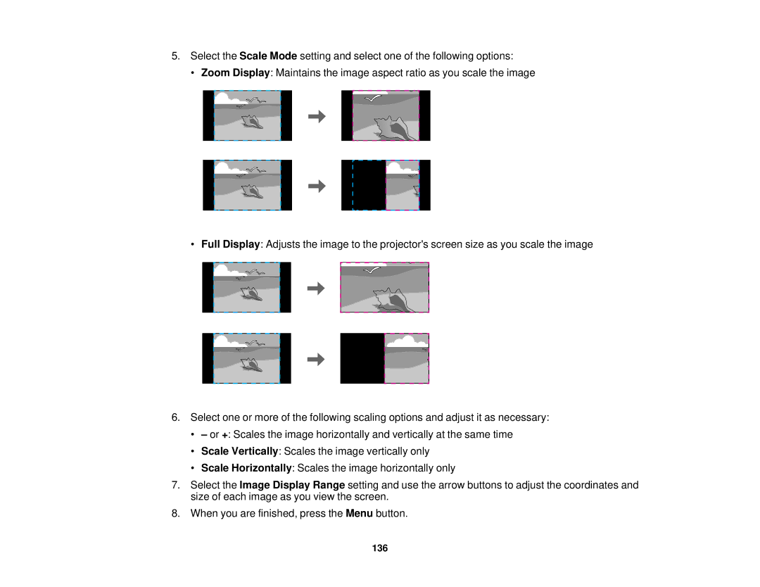 Epson Z11005NL, Z9870UNL, Z9900WNL, Z9870NL, Z9800WNL, Z9750UNL, Z10000UNL, Z10005UNL, Z11000WNL manual 136 