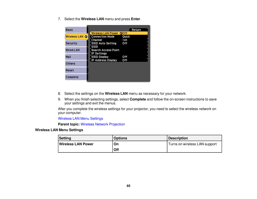 Epson Z9900WNL, Z9870UNL, Z11005NL, Z9870NL, Z9800WNL, Z9750UNL, Z10000UNL, Z10005UNL, Z11000WNL manual 