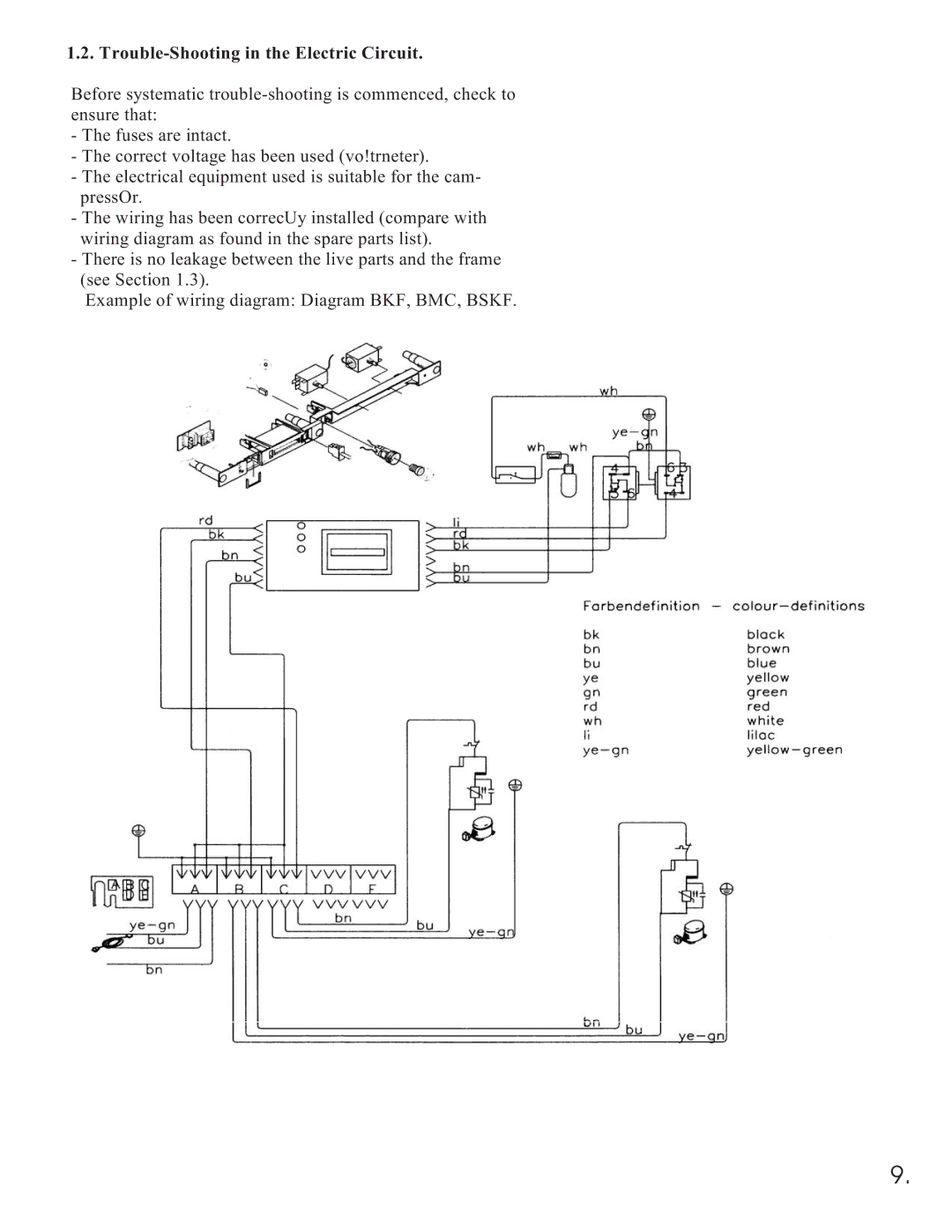 Equator 375 service manual Trouble-Shooting in the Electric Circuit 