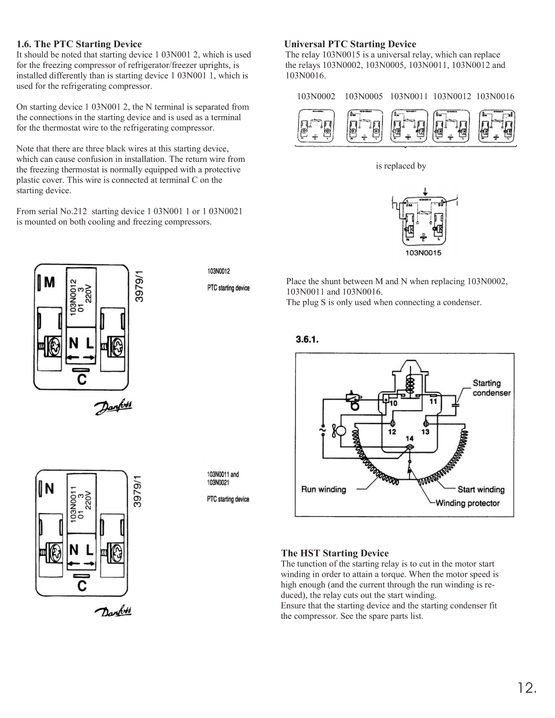 Equator 375 service manual PTC Starting Device 