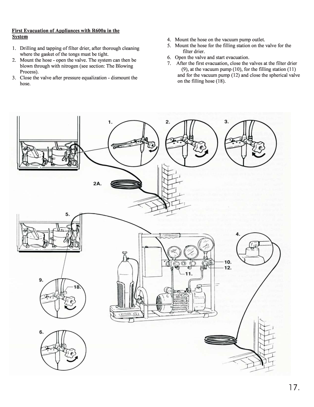 Equator 375 service manual Mount the hose on the vacuum pump outlet 