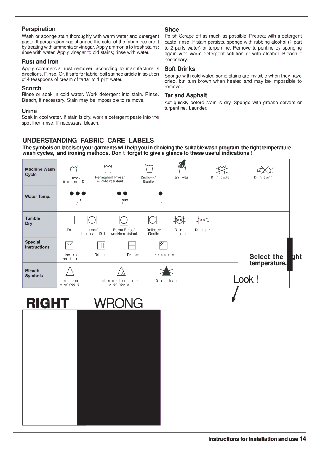 Equator EZ 2512 CEE manual Select the right, Temperature 