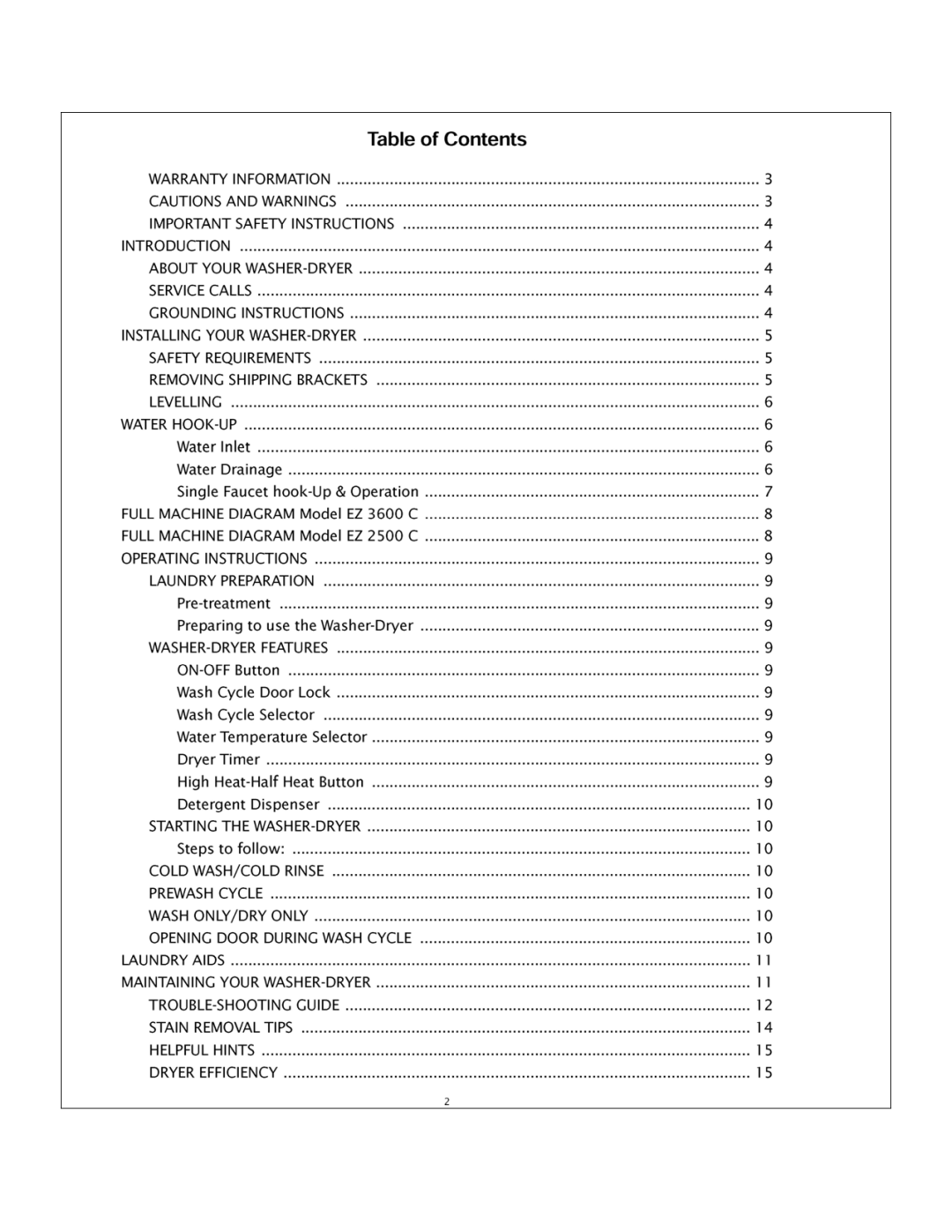 Equator EZ 3600 C manual 