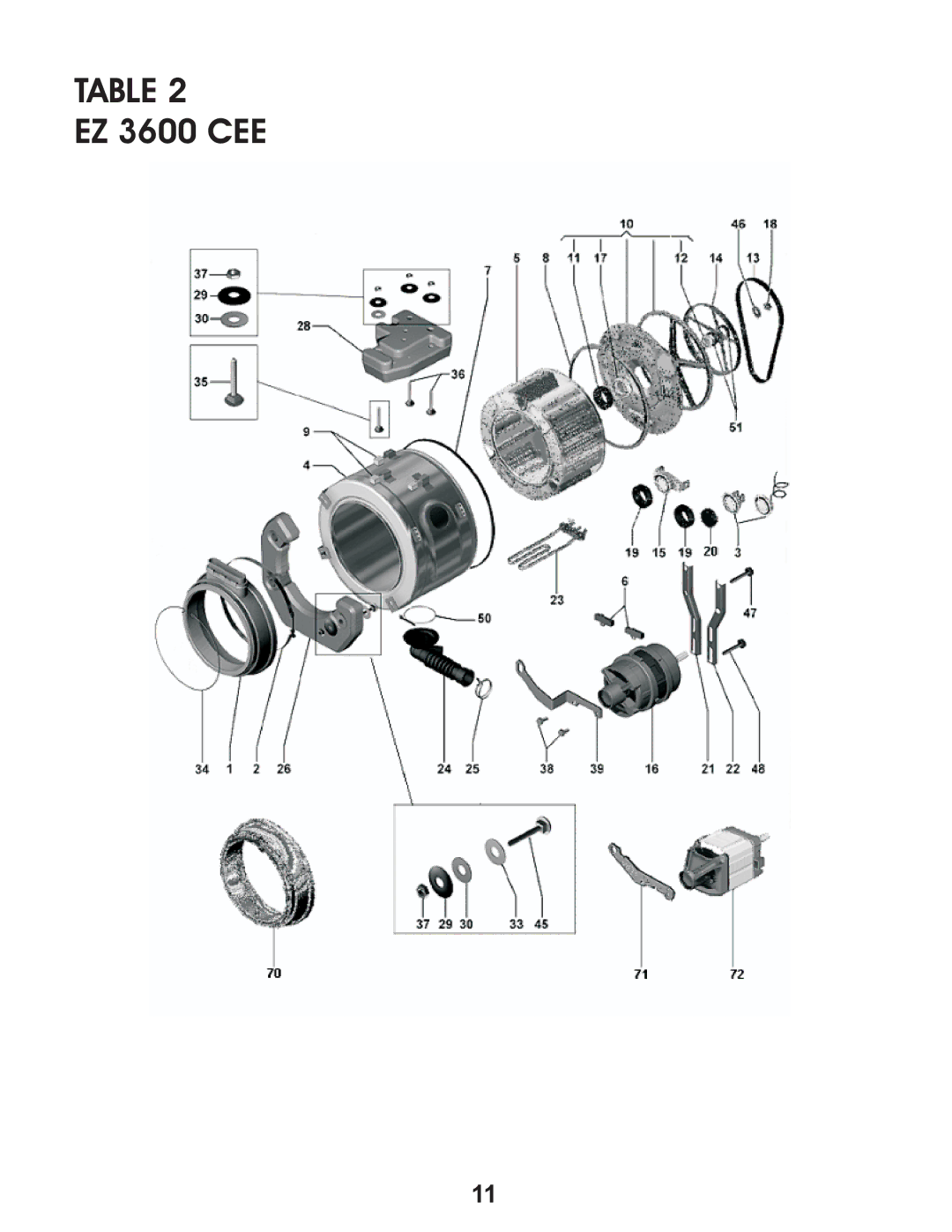 Equator EZ 3600 C/CEE, EZ 2500 C, EZ 1500 service manual EZ 3600 CEE 