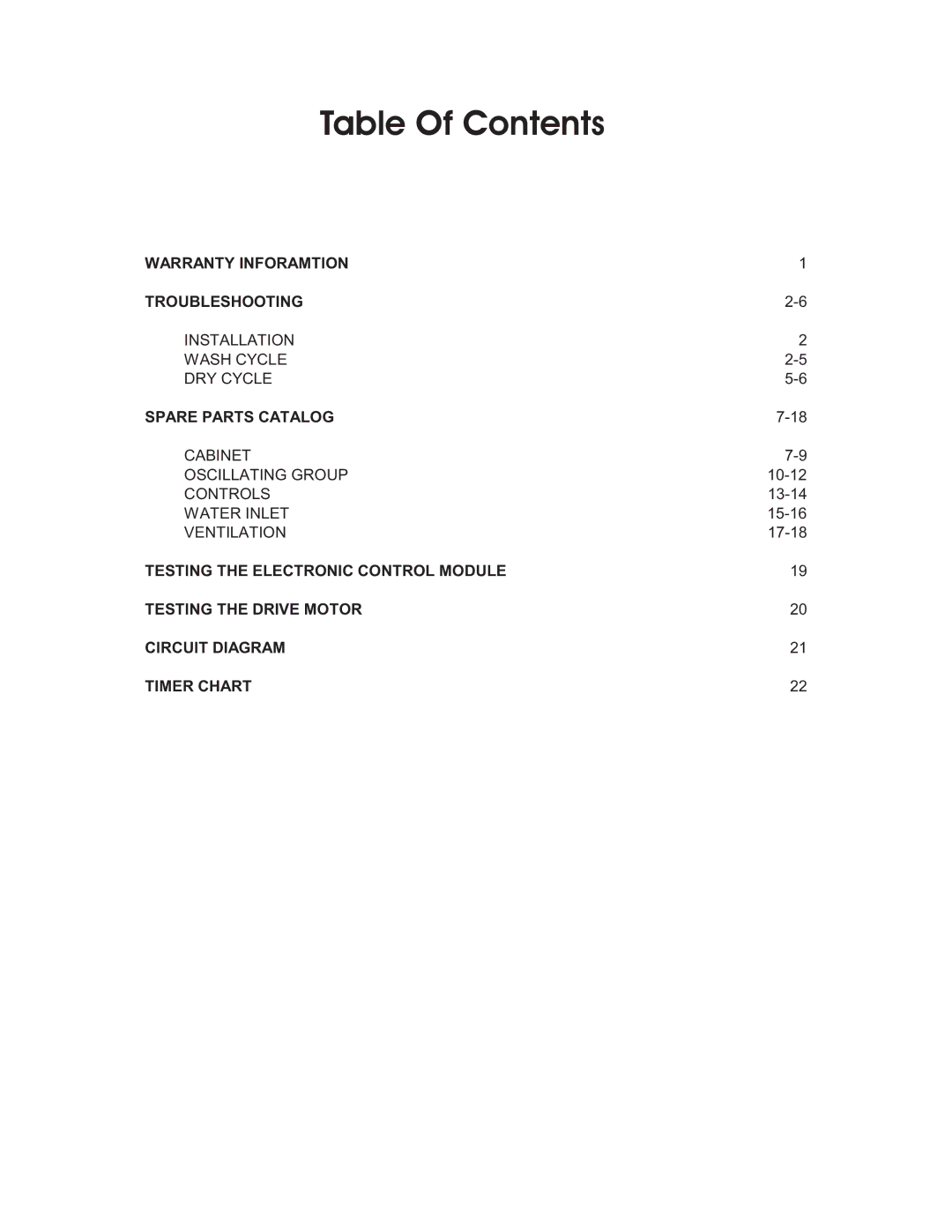 Equator EZ 1500, EZ 3600 C/CEE, EZ 2500 C service manual Table Of Contents 