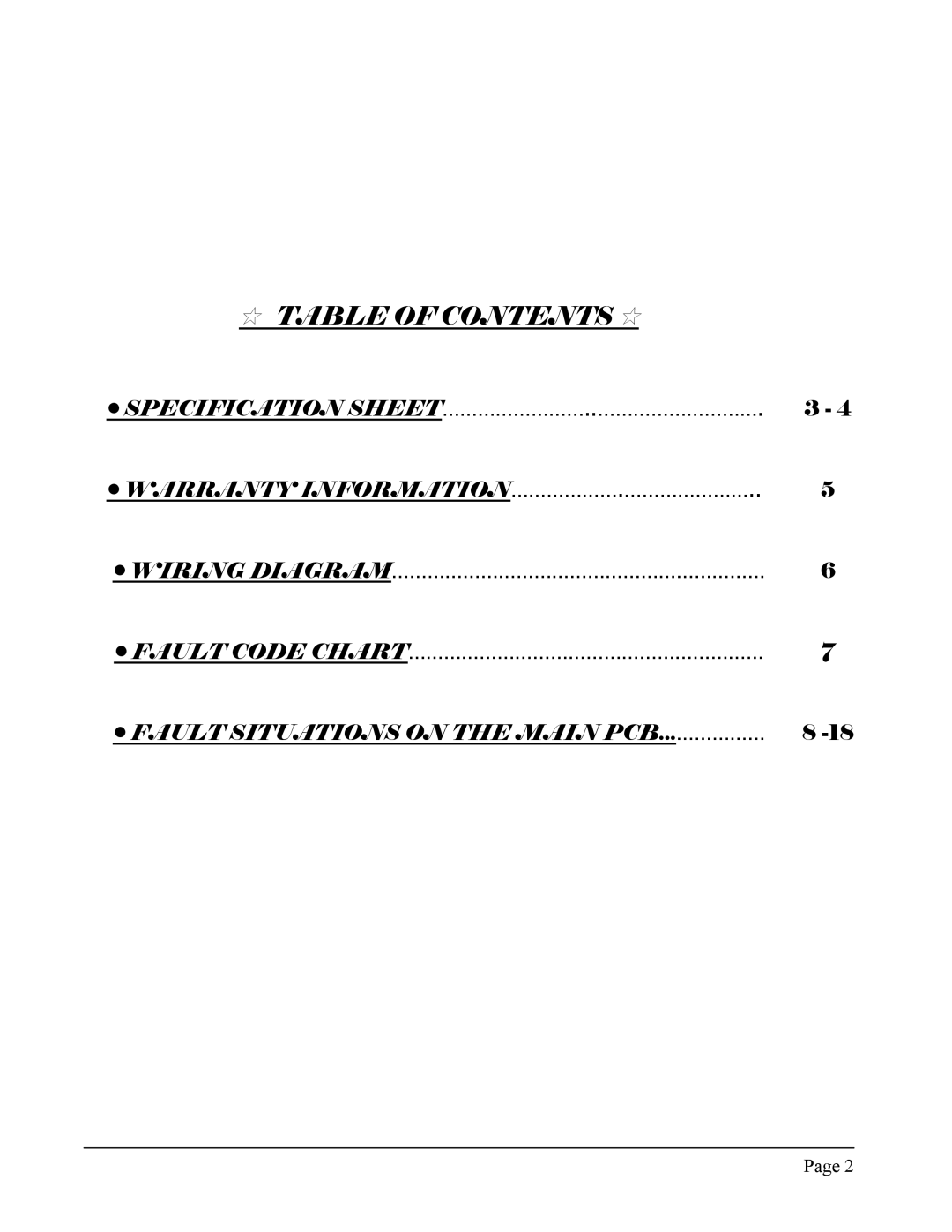 Equator EZ 3612 CEE service manual # Table of Contents # 