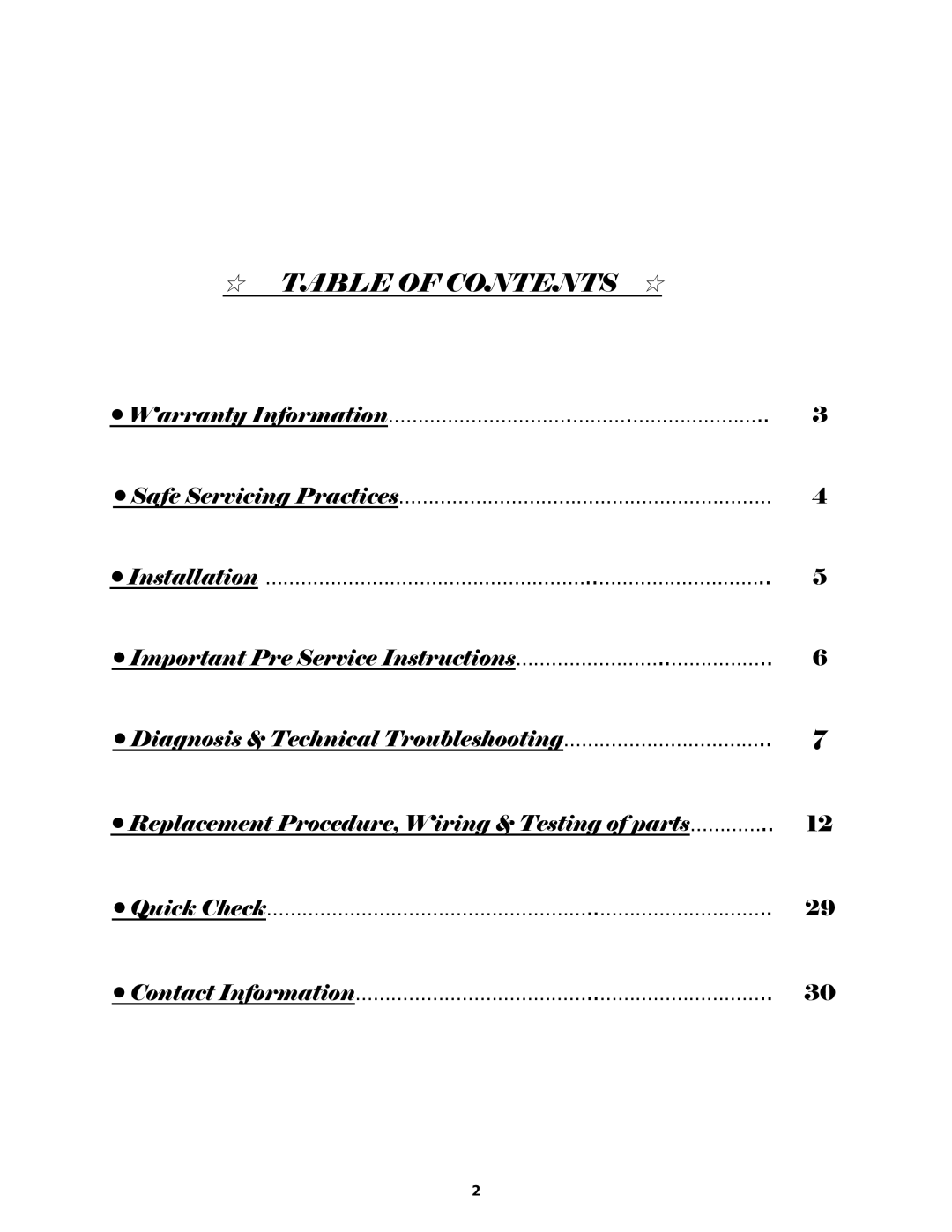 Equator MD3720CEE service manual # Table of Contents # 